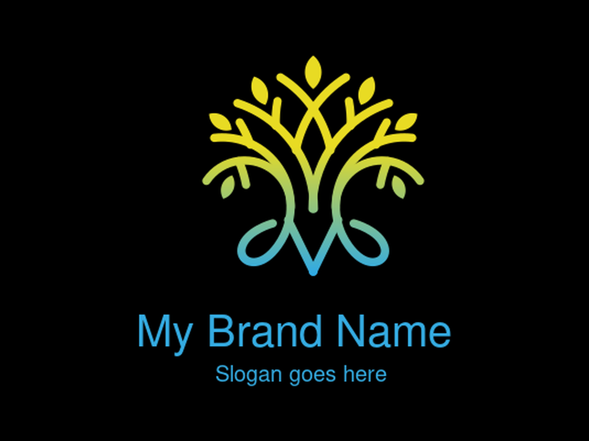 Yoga and wellness Tree Logo Design